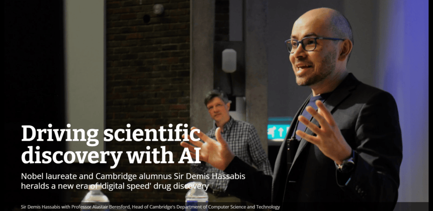 Sir Demis Hassabis with Professor Alastair Beresford
